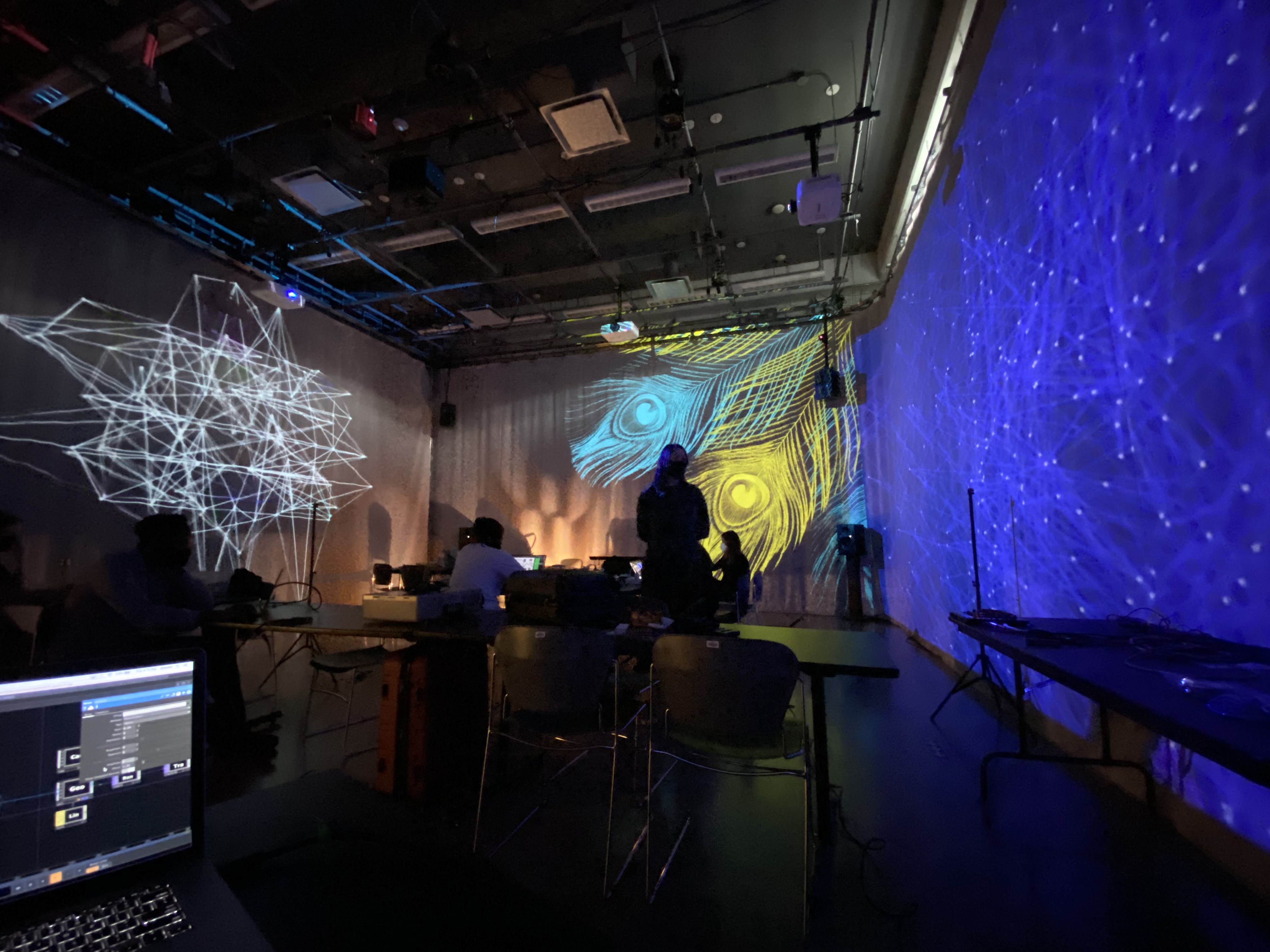 York University MTF 2021 Satellite workspace - Wall scale projections